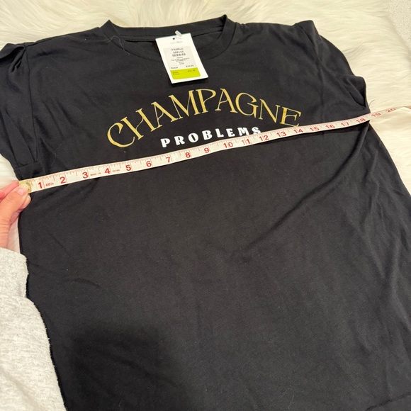 Pep & BB Champagne Problems Fit2Run Club Short Sleeve Top in Black, Small NWT - Picture 11 of 11